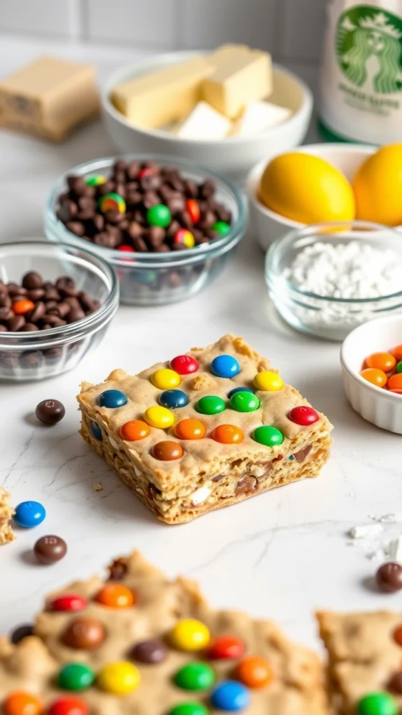 M&M Cookie Bars