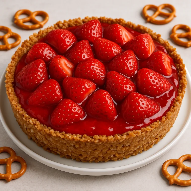 Strawberry Pretzel Pie