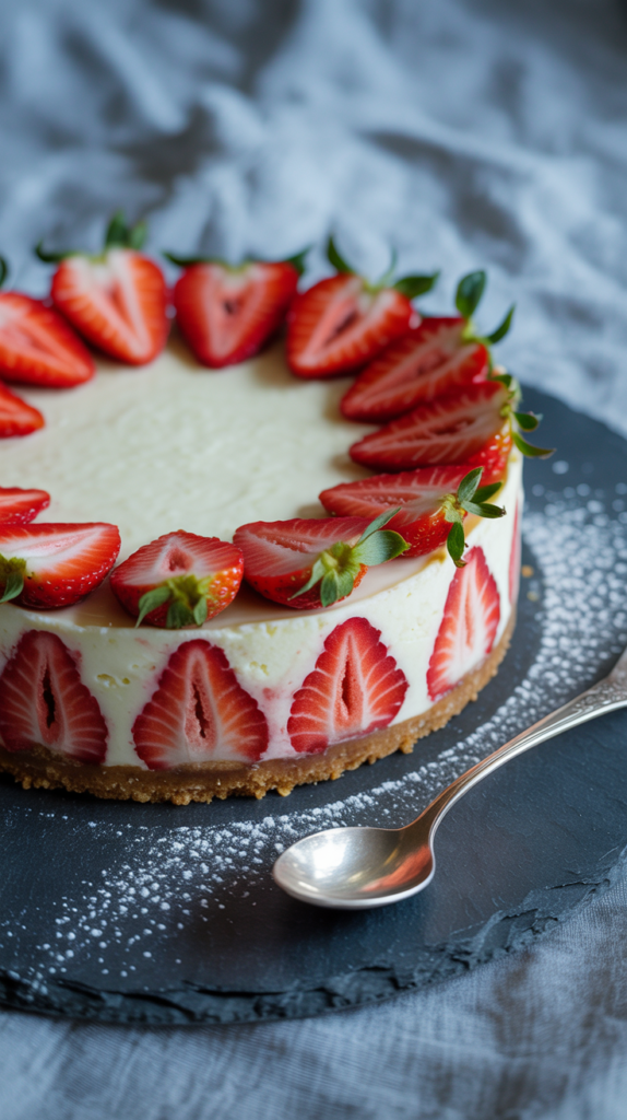 Tarta de queso con fresa