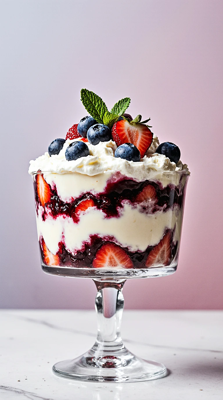 Strawberry Blueberry Trifle