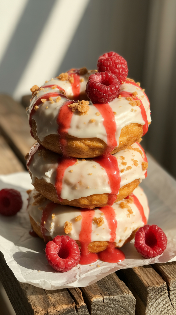Raspberry Donuts