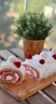 Coconut Raspberry Roll