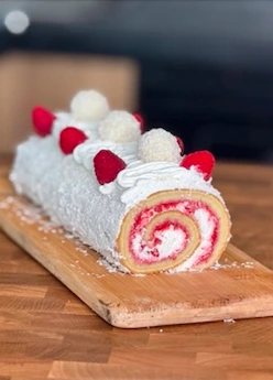 Coconut Raspberry Roll